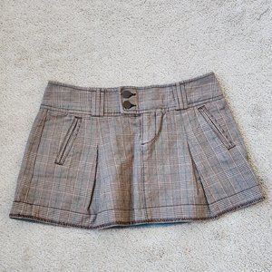 🎉 American Eagle Outfitters Small (S) Brown Plaid Mini Skirt (3/$10)